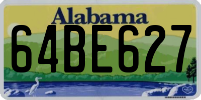 AL license plate 64BE627
