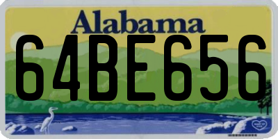 AL license plate 64BE656