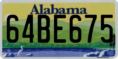 AL license plate 64BE675