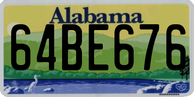 AL license plate 64BE676