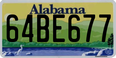 AL license plate 64BE677