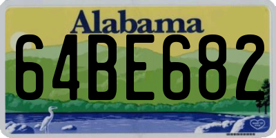 AL license plate 64BE682