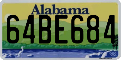 AL license plate 64BE684