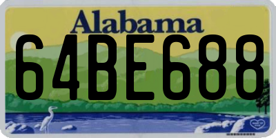 AL license plate 64BE688