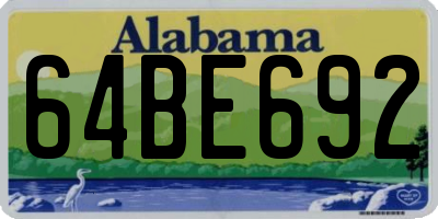 AL license plate 64BE692