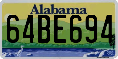 AL license plate 64BE694