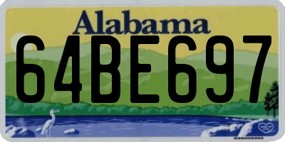 AL license plate 64BE697