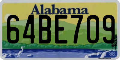 AL license plate 64BE709