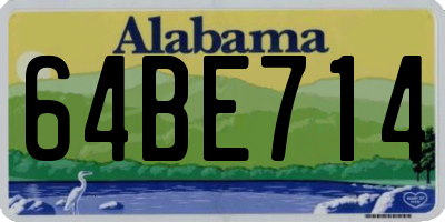 AL license plate 64BE714