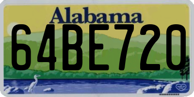 AL license plate 64BE720