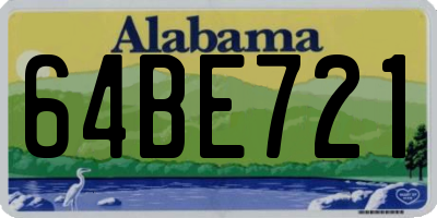 AL license plate 64BE721