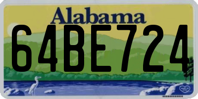 AL license plate 64BE724