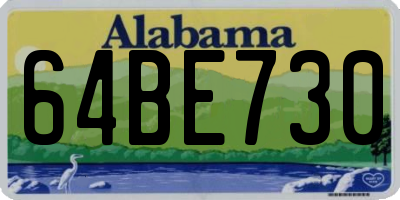 AL license plate 64BE730