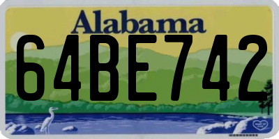 AL license plate 64BE742