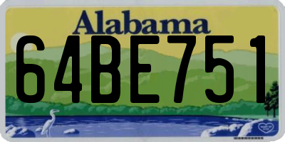 AL license plate 64BE751