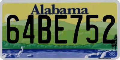 AL license plate 64BE752