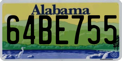 AL license plate 64BE755