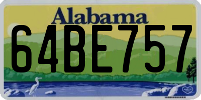 AL license plate 64BE757