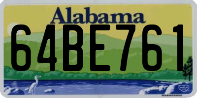 AL license plate 64BE761