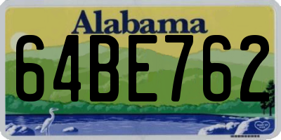 AL license plate 64BE762