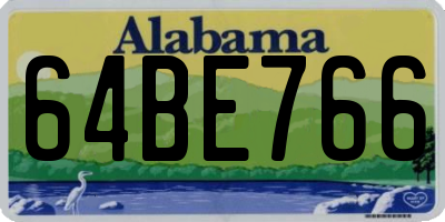 AL license plate 64BE766
