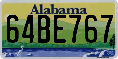 AL license plate 64BE767