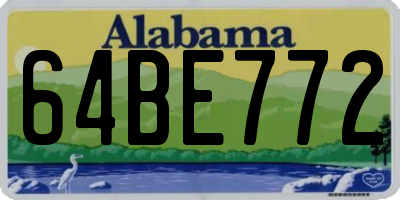 AL license plate 64BE772