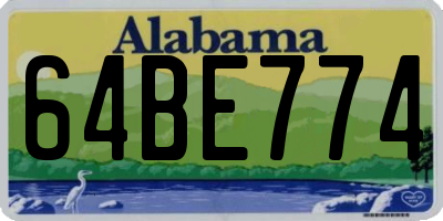 AL license plate 64BE774