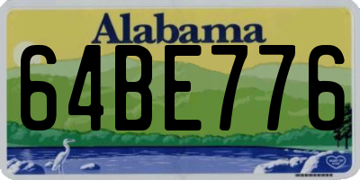 AL license plate 64BE776