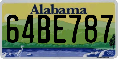 AL license plate 64BE787