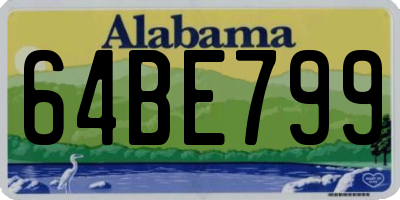 AL license plate 64BE799