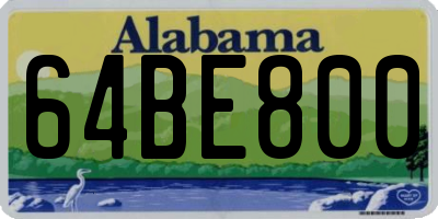 AL license plate 64BE800