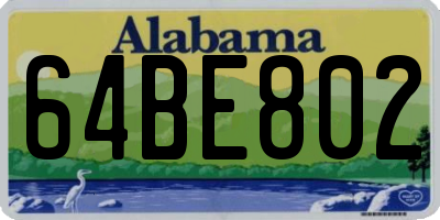 AL license plate 64BE802