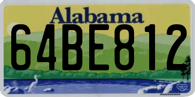 AL license plate 64BE812