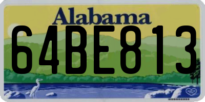 AL license plate 64BE813