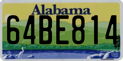 AL license plate 64BE814