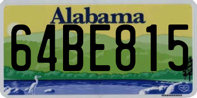 AL license plate 64BE815