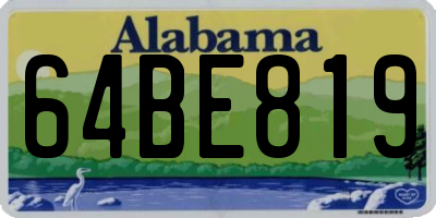 AL license plate 64BE819