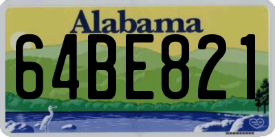 AL license plate 64BE821
