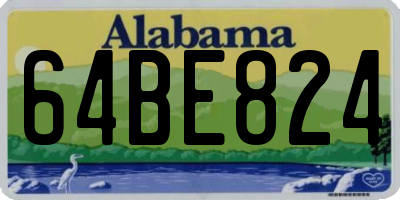 AL license plate 64BE824