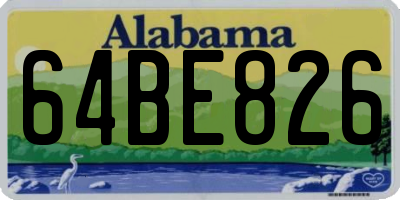 AL license plate 64BE826