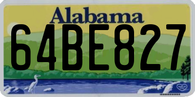 AL license plate 64BE827