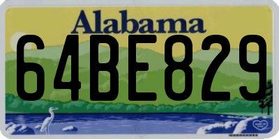 AL license plate 64BE829