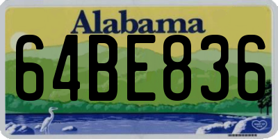 AL license plate 64BE836