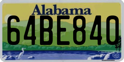 AL license plate 64BE840