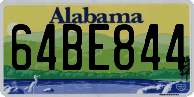 AL license plate 64BE844