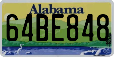 AL license plate 64BE848