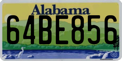 AL license plate 64BE856
