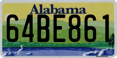 AL license plate 64BE861