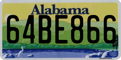 AL license plate 64BE866